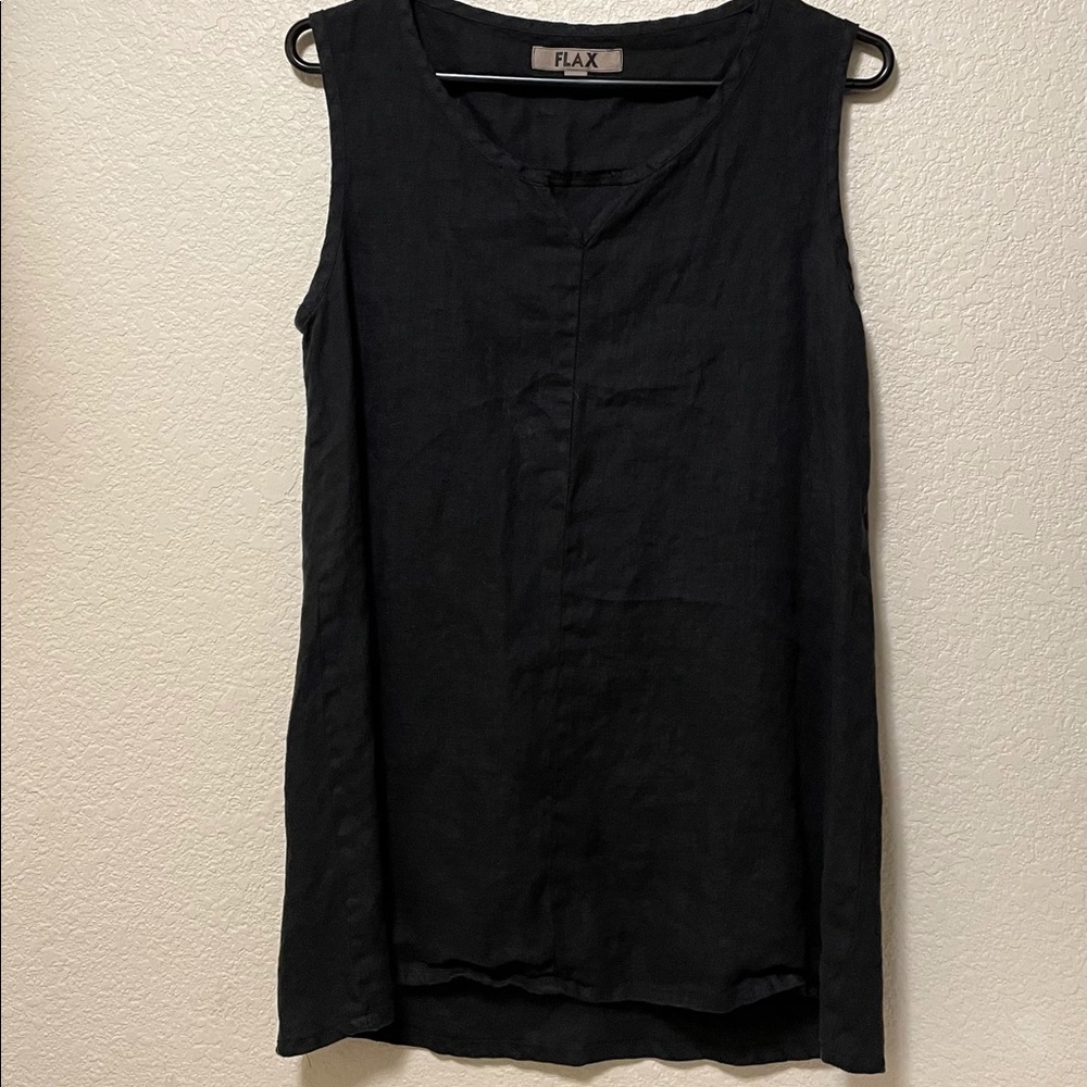 FLAX linen sleveless tunic top